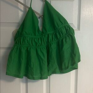 Zara Emerald Green baby doll top